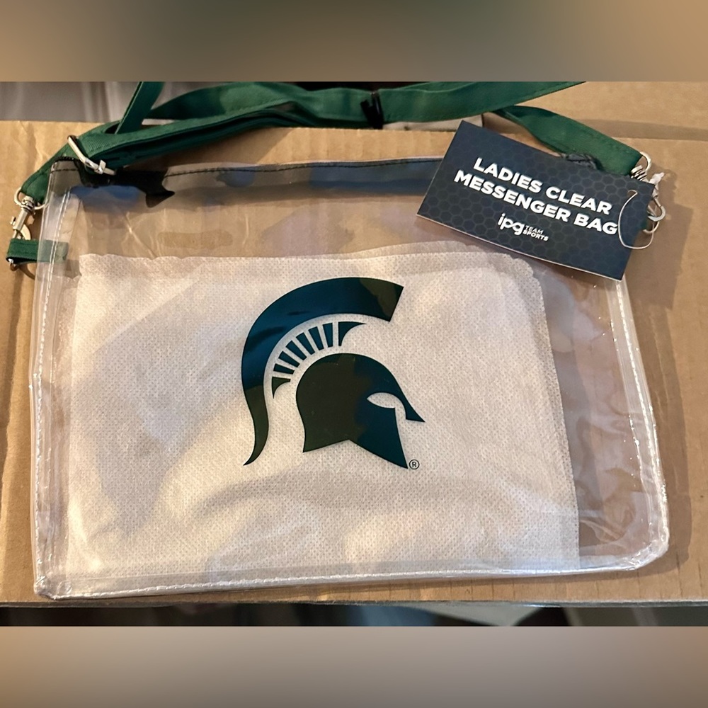 Michigan State Clear game day messenger bag